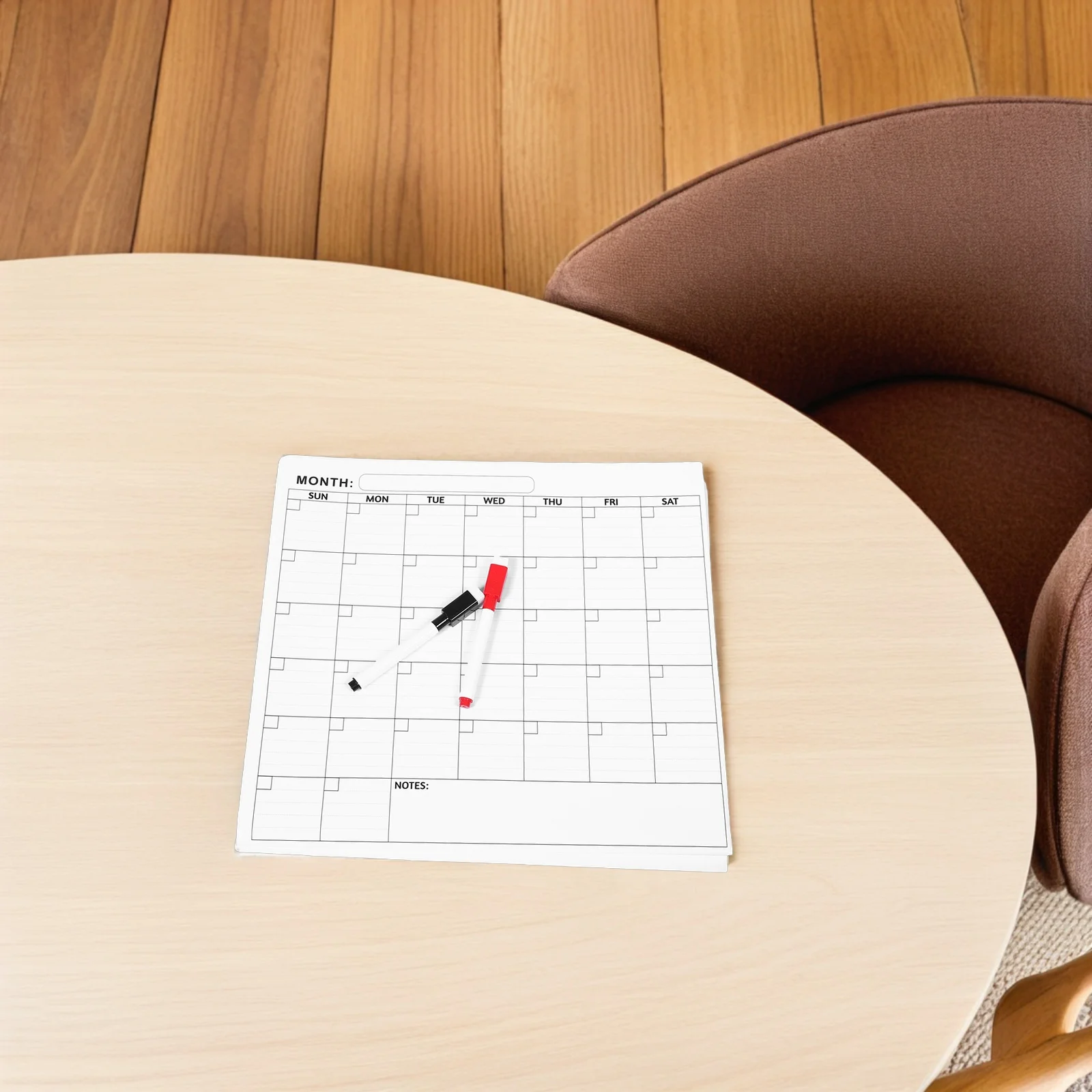 تقويم جداري كبير الحجم قابل للمسح على الوجهين، مخطط شهري كبير للمسح الجاف، تقويم حائط سنوي مع #6