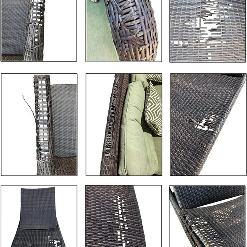 Wicker Repair Kit, Plastic Rattan for Patio Chair Repair Flat Wicker Furniture Repair Replacement