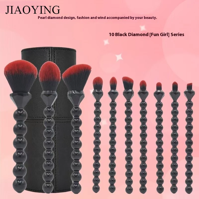 Nieuwe 10-delige Black Diamond Brush Zachte Haren Beginner Set Complete Oogschaduw Blush Brush Beauty Tool Set brochas maquillaje