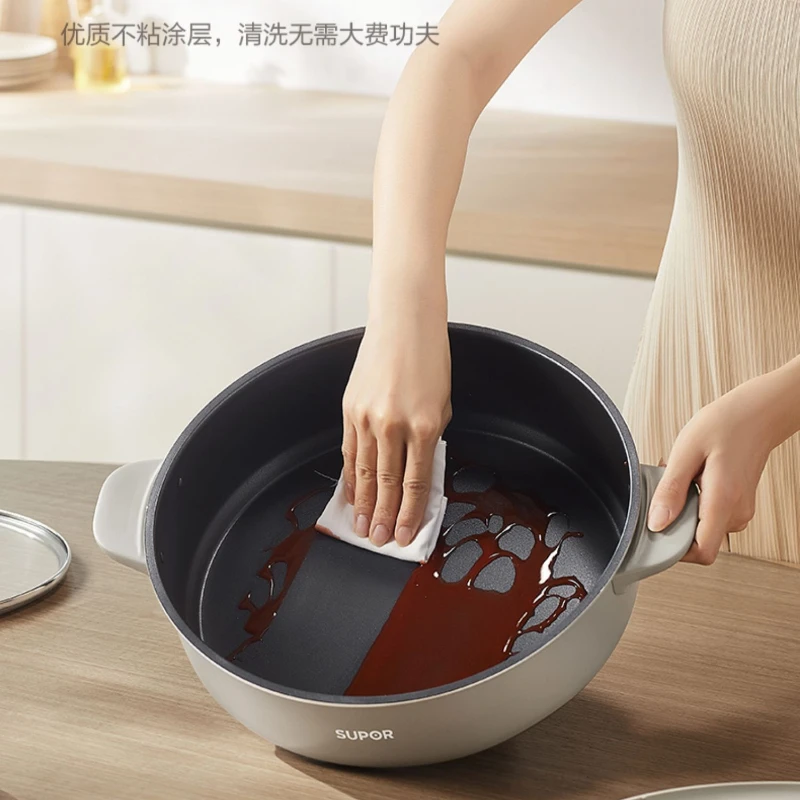 Supor electric hot pot household split 6L multi-functional electric heating pan stir-frying cooking  integrated non-stick pan