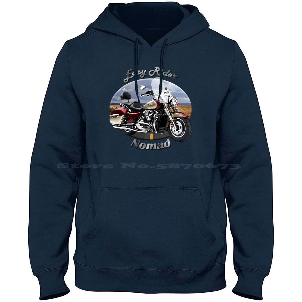 Nomad Easy Rider 100% Cotton Hoodie Nomad Vulcan 1700 Motorcycle Chopper Street Bike Touring Cruiser Motorbike