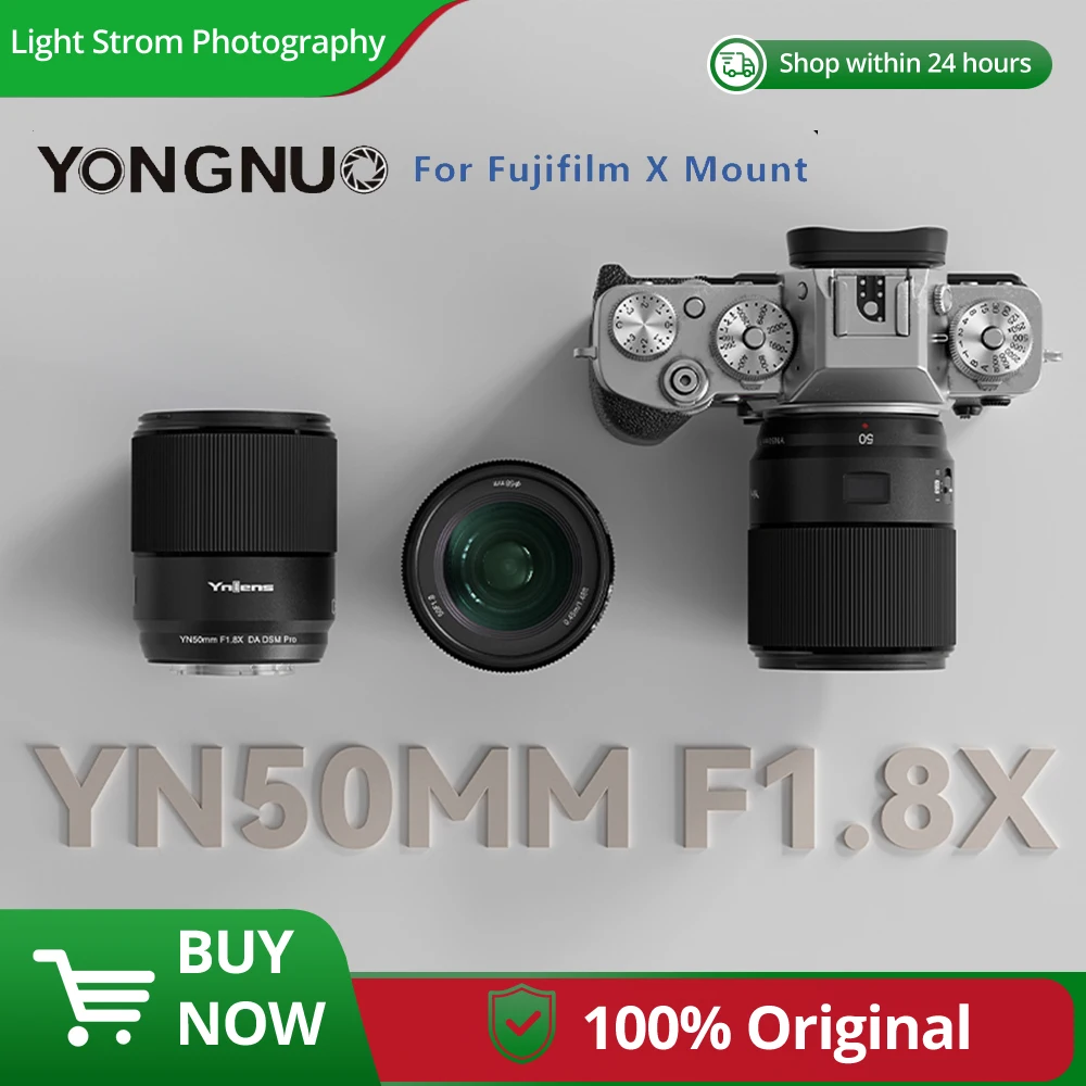 

YONGNUO YN50mm F1.8X DA DSM PRO For Fujifilm X Mount Camera, APS-C Auto Focus Standard Prime Lens OLED Display