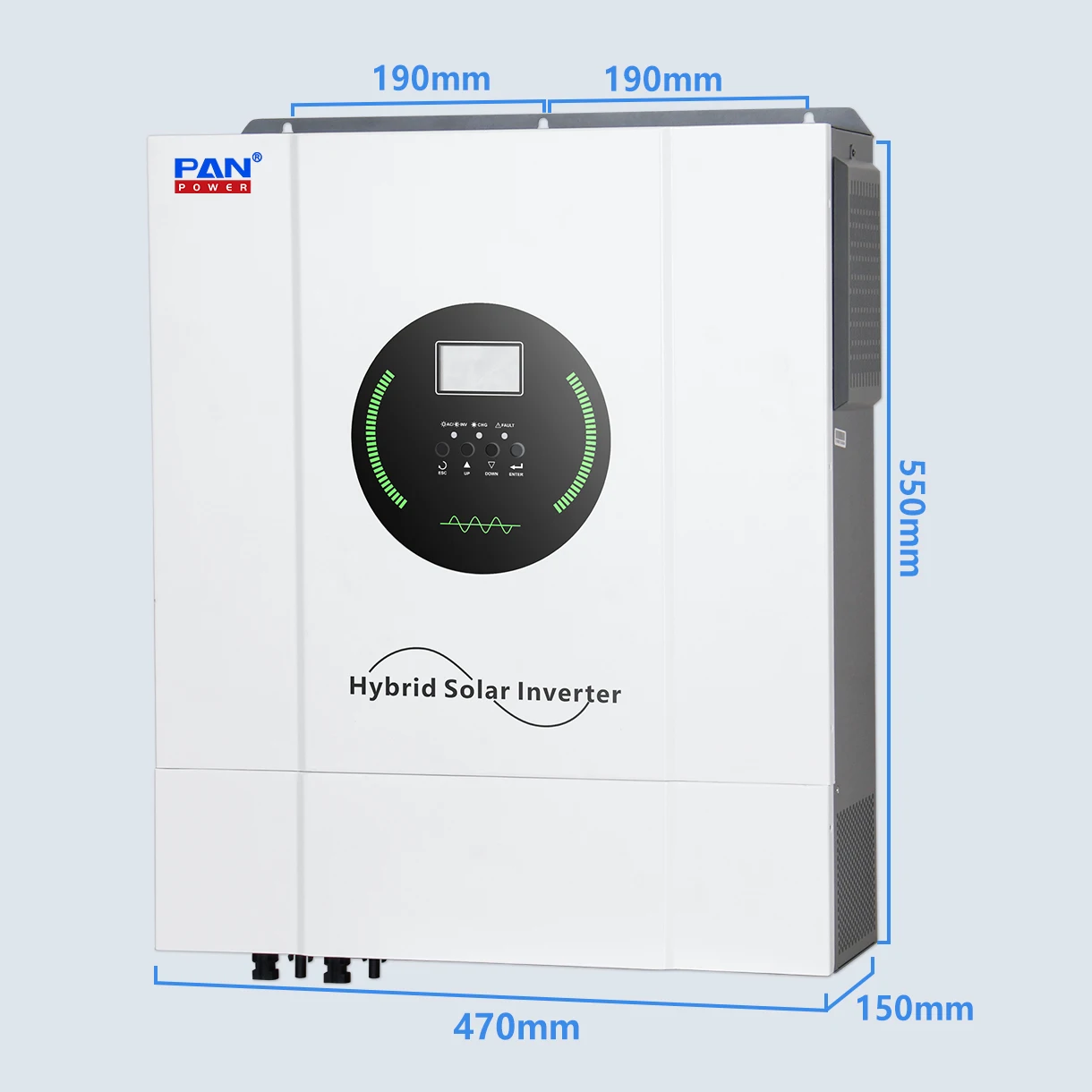 Efficiente inverter ibrido parallelo 11KW 48V 220V per sistemi solari off-grid