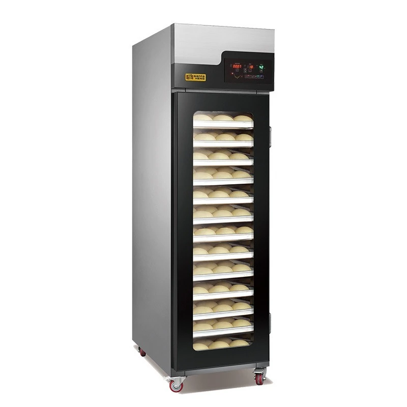 Caja de despertar refrigerada y congelada comercial, caja de fermentación de masa de pan pizza 16/32 platos inteligente automática
