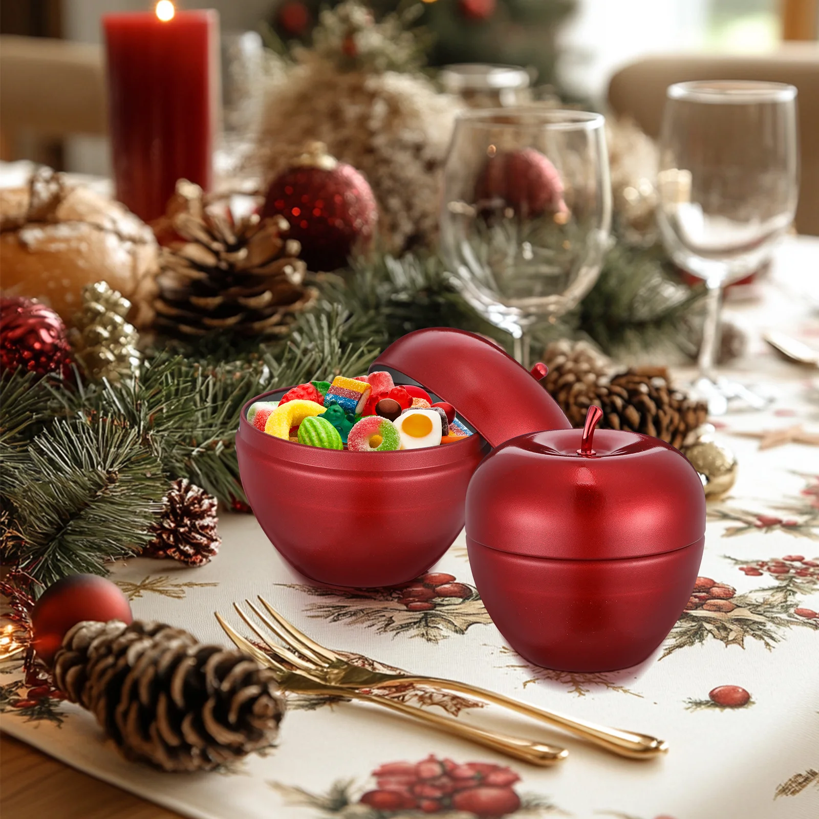 4 قطعة علب تخزين الحلوى صفيح مختومة متعددة الوظائف حاويات الشاي المنزل منظم مطبخ طقم هدايا جرة شاي علبة مريحة