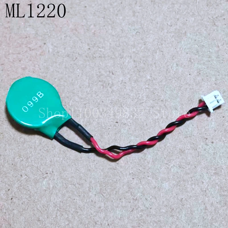 1 قطعة/الوحدة CMOS RTC زر البطارية ML1220 1220 بطاريات قابلة للشحن 3 فولت كابل BIOS احتياطية