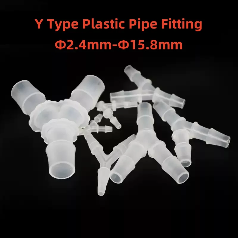 Y Type Plastic Pipe Fitting Φ2.4-Φ15.8mm Plastic Reducing Tee Connectors Irrigation Joints Aquarium Pipe Fitting  Hose Splitter