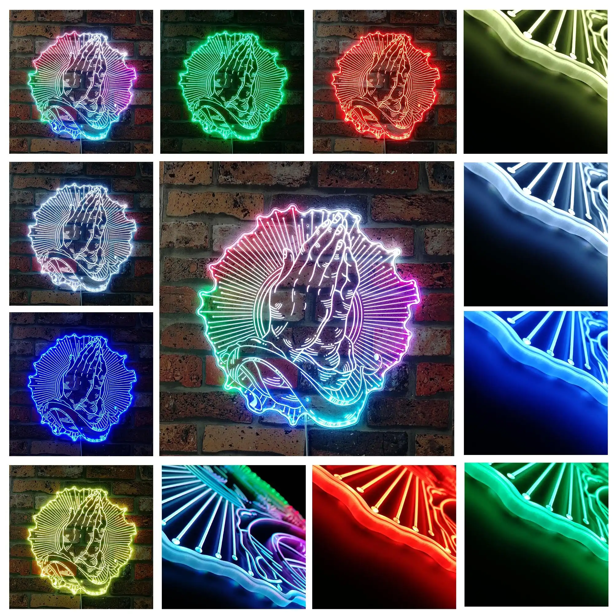 

Praying Hand Prayers Room RGB Dynamic Glam LED Sign st06-fnd-i0244