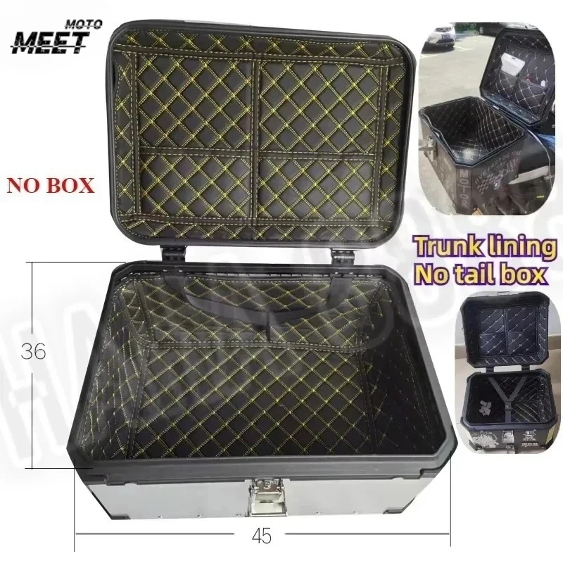 

Aluminum Alloy Trunk Case Liner Luggage Box Inner Container Tail Case PU Leather Lining Bag For 28L 36L 40L 43L 55L 65L