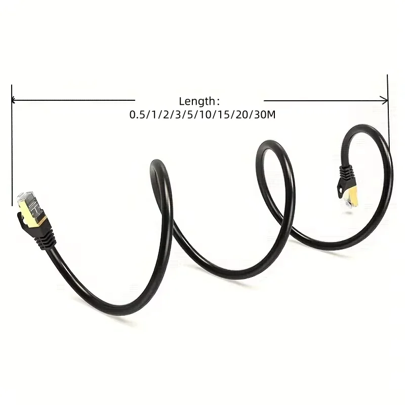 CAT8 Ethernet cable  high-speed internet cable  with gold-plated RJ45 connecto suitable for routers modems gaming Xbox