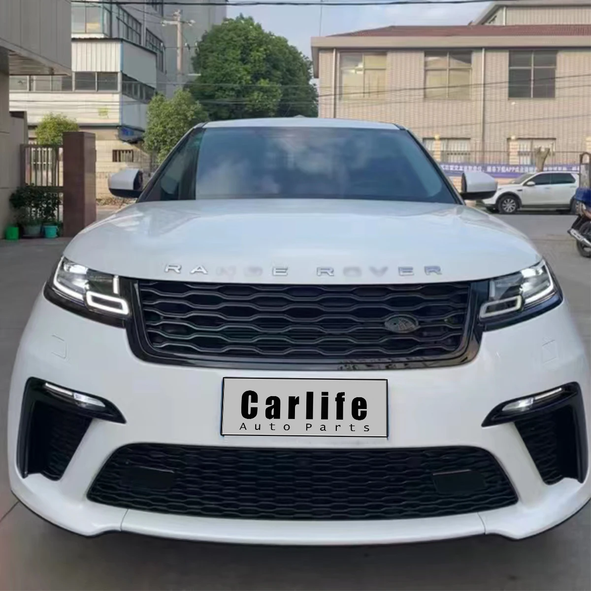 Modified to SVA model Body Kit front bumper grill PP plastic For Land Rover velar 2017-2023.