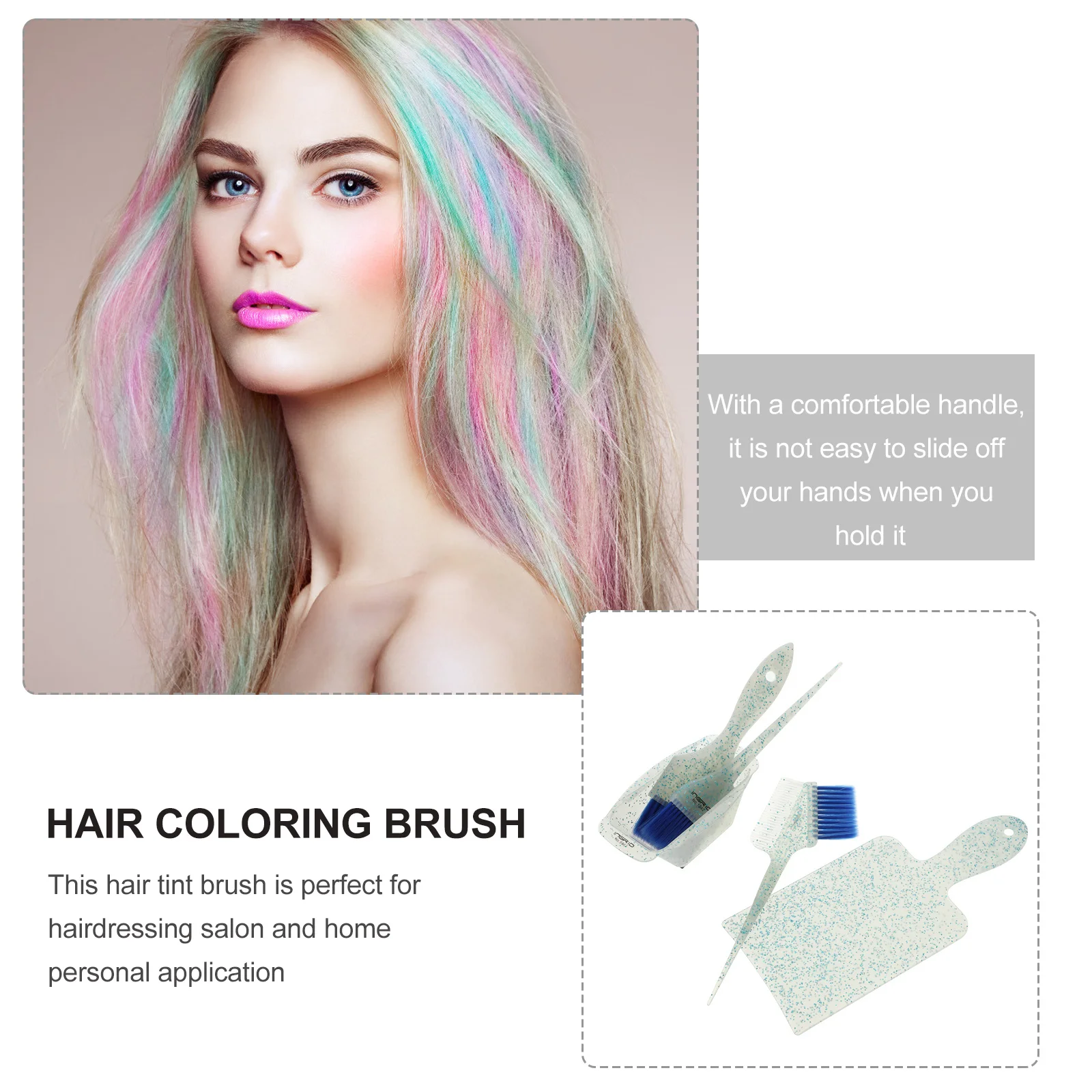

5Pcs Hair Coloring Brush Set Flexible Dye Applicator for Precise Staining Great for Home Salon Use Dyeing Accessories