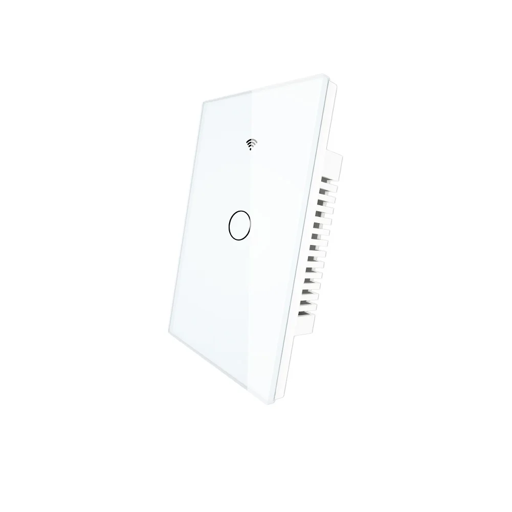 Interruttore tattile da parete WiFi RF433 Nessun cavo neutro necessario Interruttore da parete intelligente a filo singolo con telecomando wireless