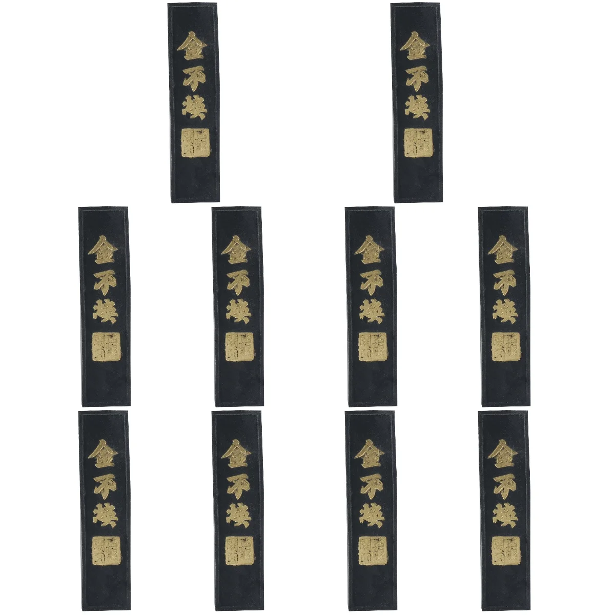 

10pcs 10 PCS Ink Stone and Stick Chinese Black Block Inkstone for Calligraphy Japanese