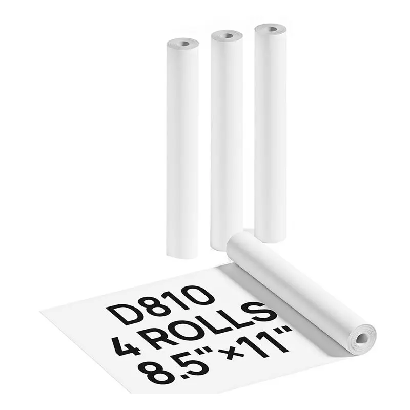 A29F-Thermal Printer Paper 8.5 X 11 Inch, Advanced Thermal Printing, Thermal Paper Compatible With D810 4 Pack