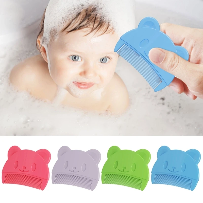 Newborn Caps Comb Head Cleaning Comb Bear Comb Travel Hair Styling Comb for Baby Toddler Bath Head Massage