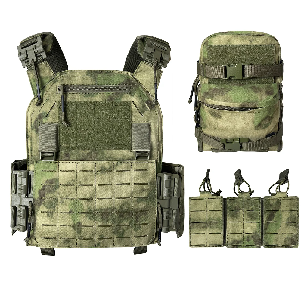 ZH02 UNIONTAC high quality 1000D Nylon Combat suit laser cutting vest with hydration backpack with 5.56 triple magazine pouch