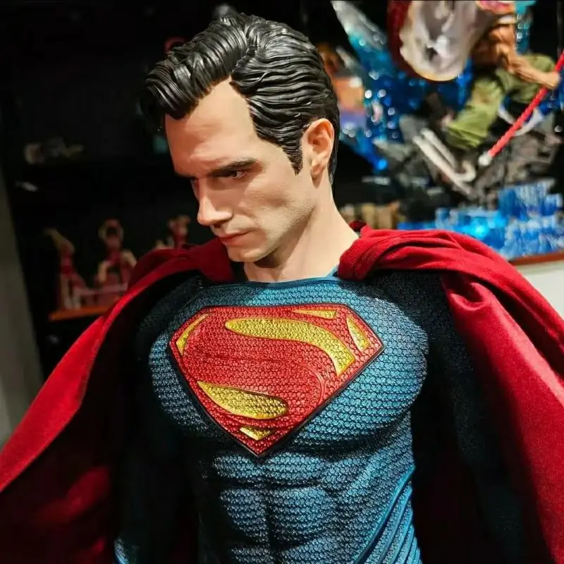 Figura de Super Man de 50cm, figura de acción de Superm Dawn Of Justice, Pvc, 2 cabezas, 2 manos, adorno de estatua, juguetes para niños, regalo