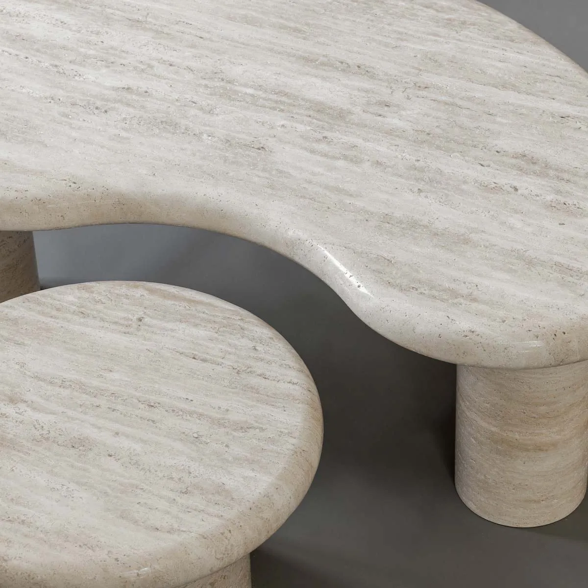 Stone New Design Marble Travertine Coffee Table Set For Living Room Nature Stone Marble Coffee Table