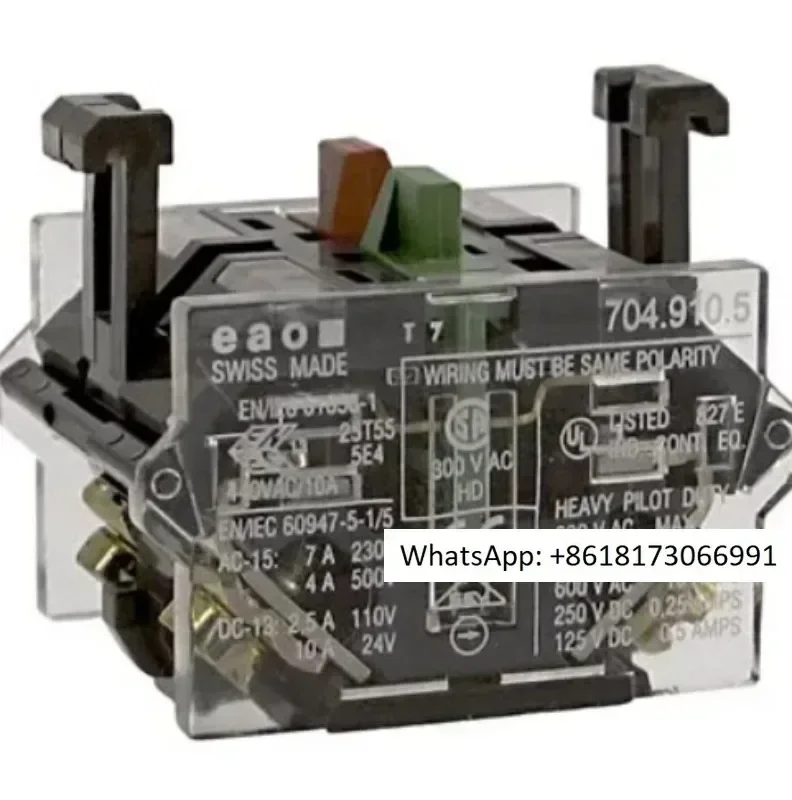 

704.910.4 5 imported EAO button switch contacts 704.910.1 2 3 terminals