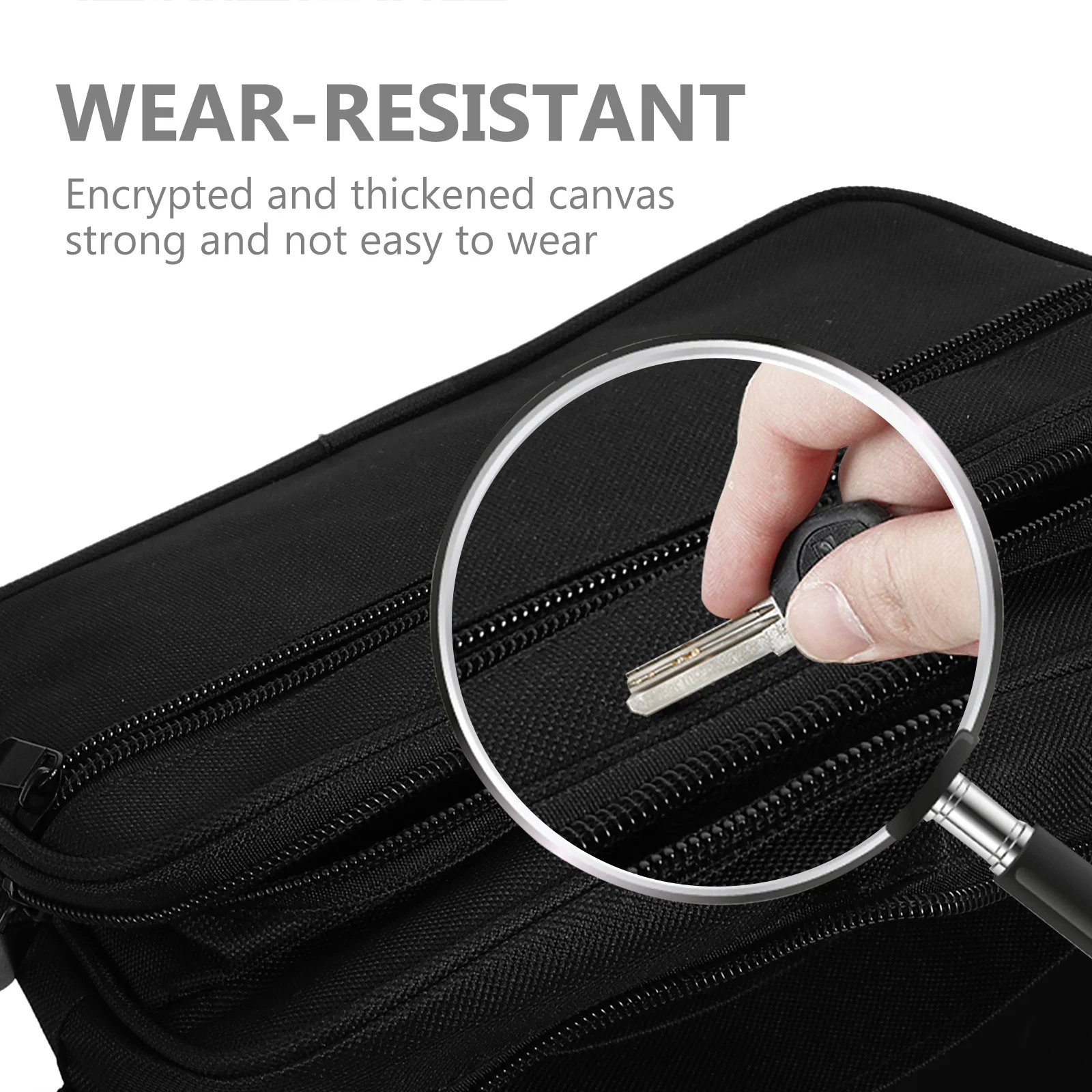 

Multifunctional Canvas Tool Bag Adjustable Shoulder Strap Wear Resistant Crossbody Organizer Carrying Maintenance Repair