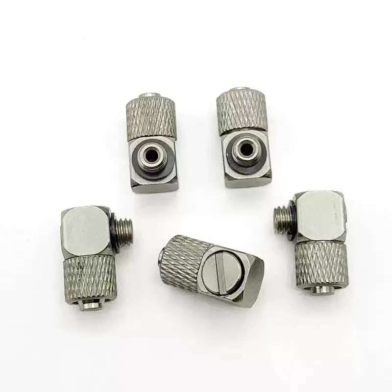 10PCS Mini Male Thread M3 M4 M5 M6 -Air Tube OD 3mm 4mm 6mm Pneumatic Pipe Connector Screw Through Quick traight/Elbow Fitting