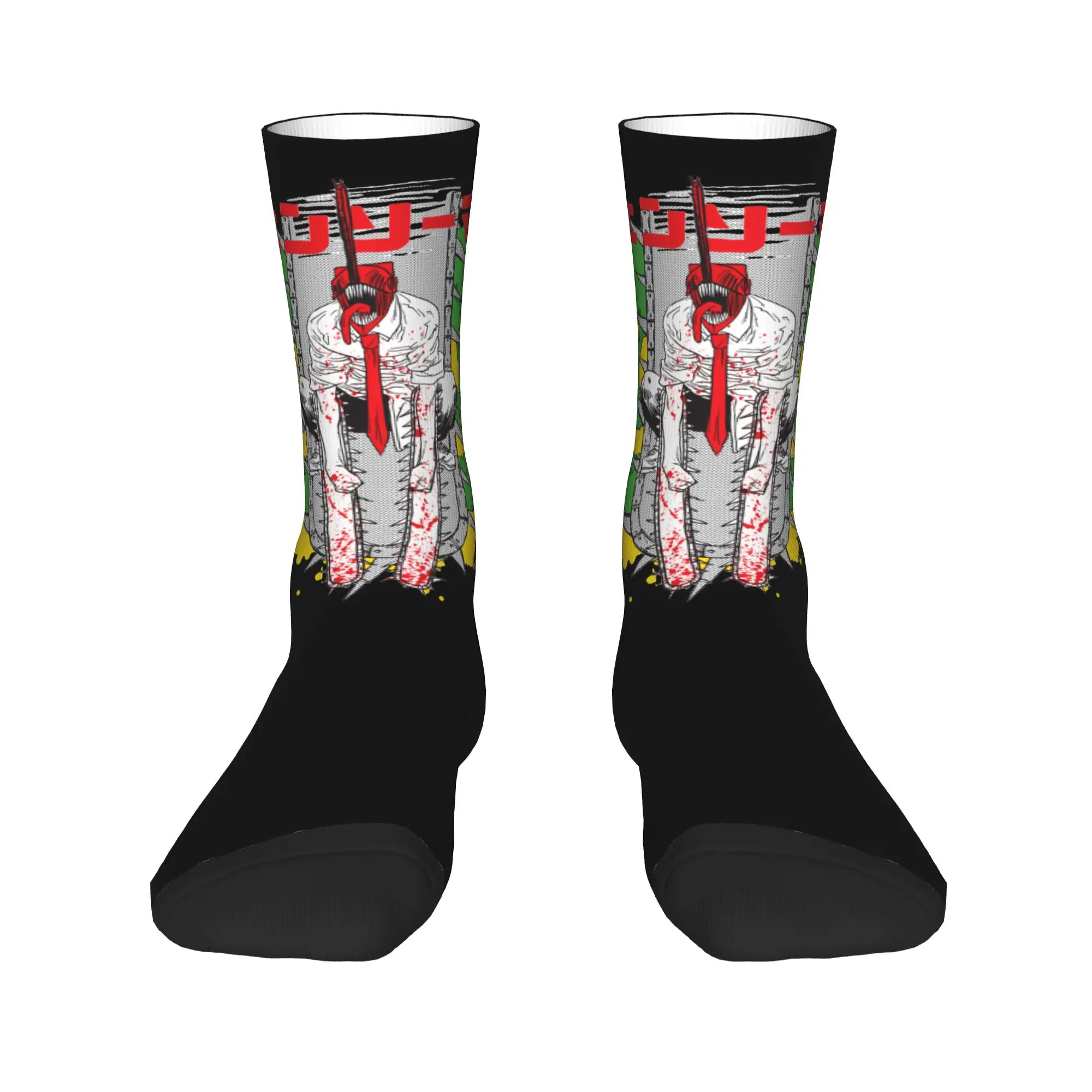 Chainsaw Warrior Chainsaw Man Socks Men Women Fashion Anime Manga Socks Harajuku Spring Autumn Winter Middle Tube Socks Gifts