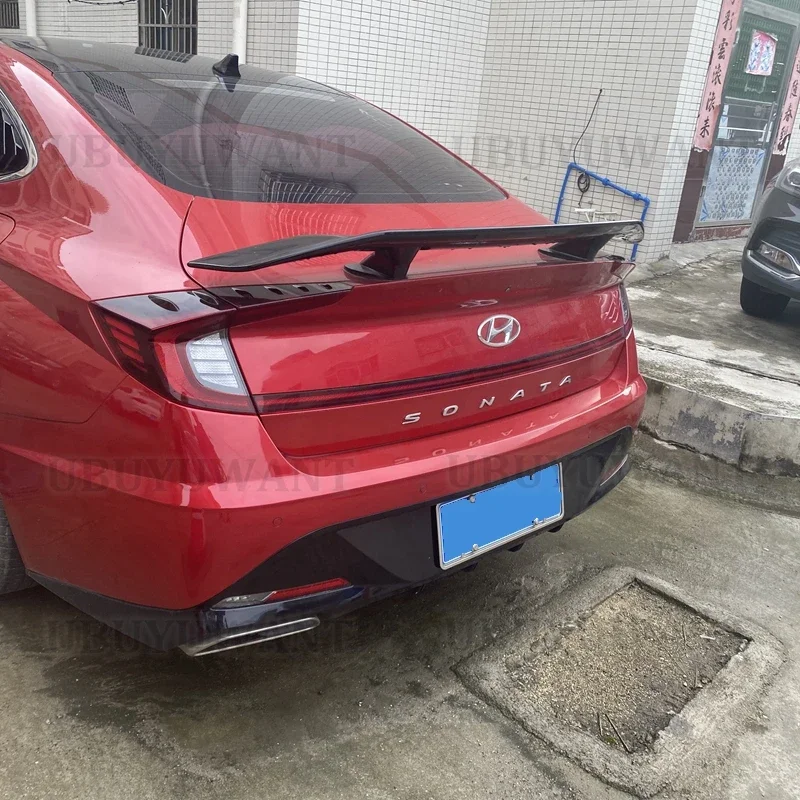 For Hyundai NEW Sonata DN8 Rear Trunk Spoiler Wing Tail ABS Material Special For Automobile Refitting 2019 2020 2021 2022 Year