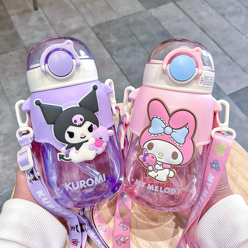 690ml Sanrio Large-capacity Kettle Cute Cinnamoroll Kuromi My Melody Portable Sipping Cup Student Outdoor Sports Drinking Cup