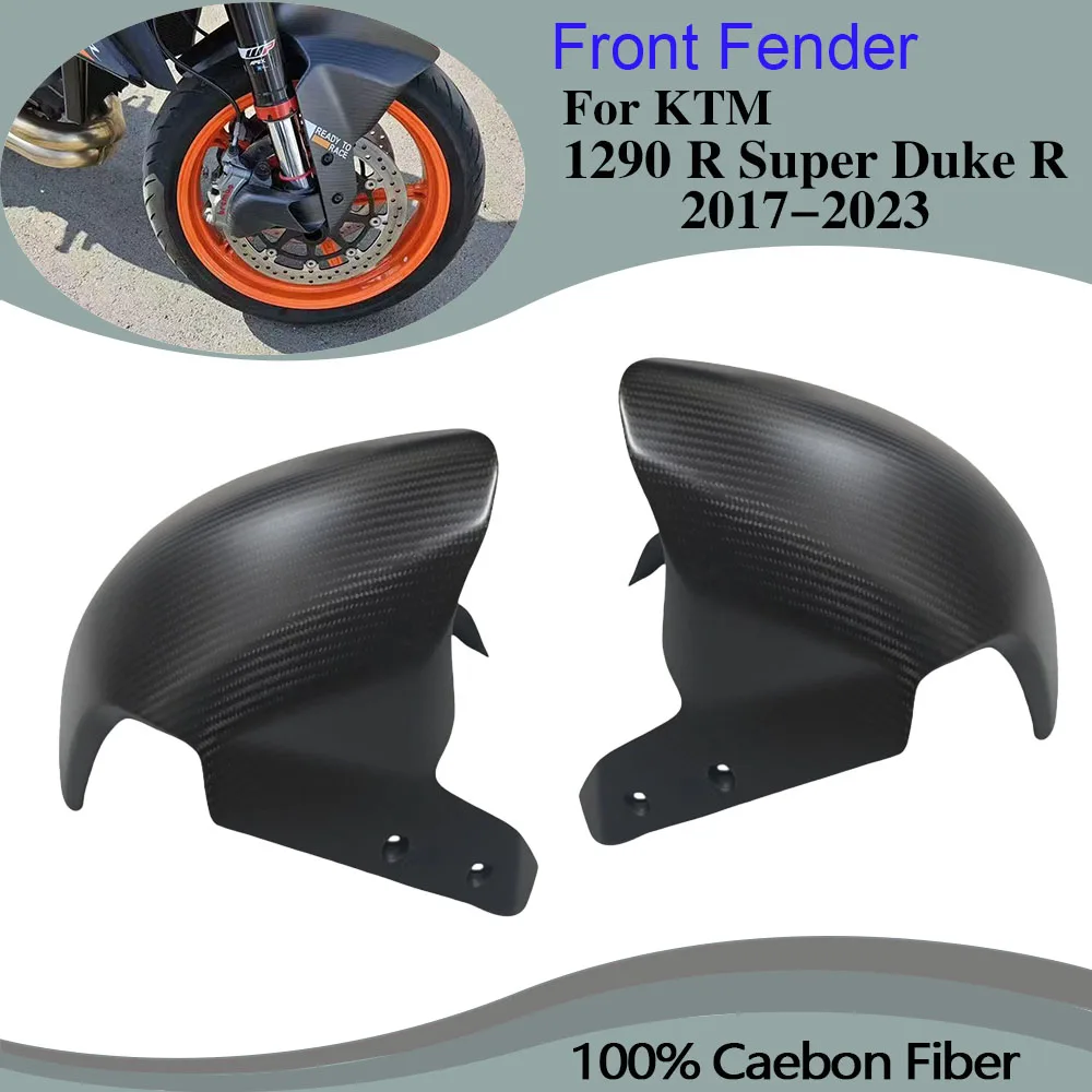 100% 3K carbon fiber front mudguard splash water wheel mudguard fairing kit For KTM SUPERDUKE 1290 R Super Duke R 2017-2023