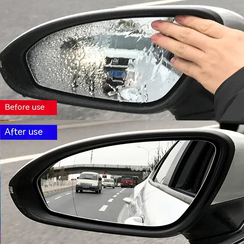 ためkodiaq 2016〜2020フルカバーアンチフォグフィルムバックミラー防雨クリア防曇フィルムカーアクセサリー2017 2018