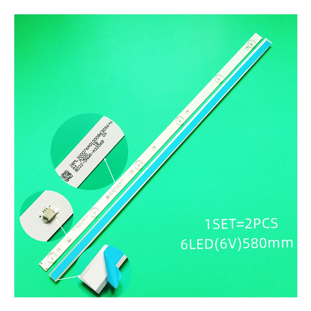 TV LED Backlight Strips For AKAI LES-32A64M LED TV Bars RF-BU320E30-0601S-02 A2 Bands Ruler CY-32DN-3030-300MA 8D32-DNRF-H3206B