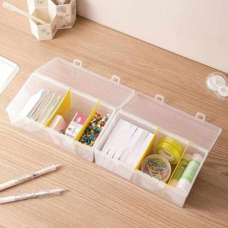 Rectangular small things storage box on the desktop Separate storage box on the desktop