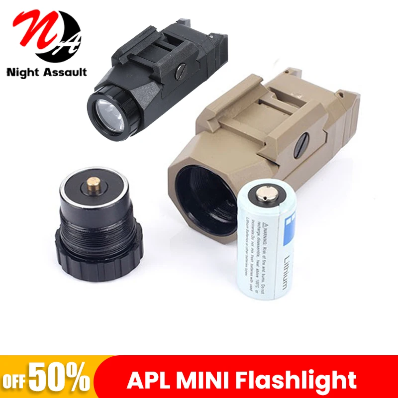 

WADSN Airsoft APL WML-G2 Pistol Tactical Flashlight Gun Scout Light 400lm Whitelight Strob For G17 G18 G19 Picatinny Rail Mount