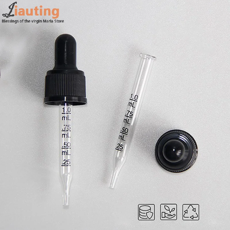 Essential Oil Dropper Head Glass Elbow Graduated Dropper Head Droplet Bottle Accessories Beauty Makeup Skincare Tools