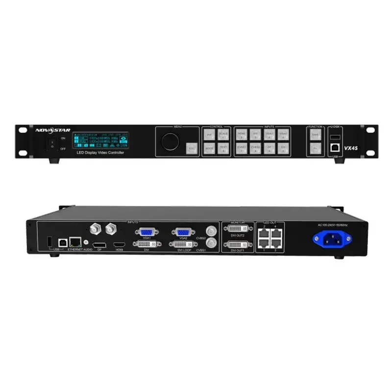Procesador de vídeo LED 2025 NovaStar VX4U entrada de doble puerto compatible con control central de computadora host VX6s/VX4S-N / VX4U