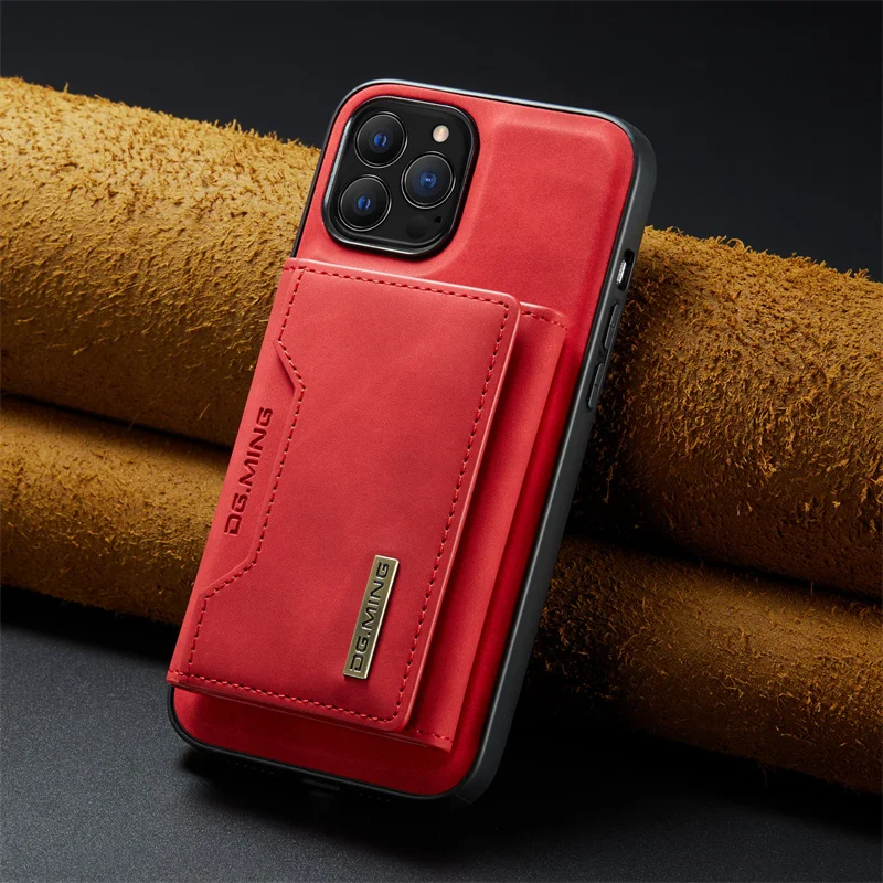 New Fashion solid color leather card anti-drop mobile phone case for Iphone 13 13Pro 13ProMax