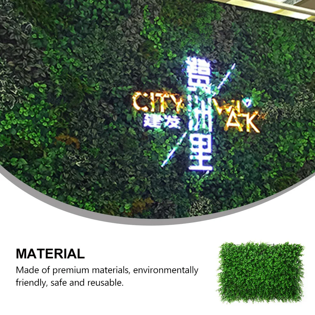 Green Plant Background Wall Fake Grass Garden Decoration Hanging Artificial Turfs Ldpe (high Pressure Polyethylene) Individual