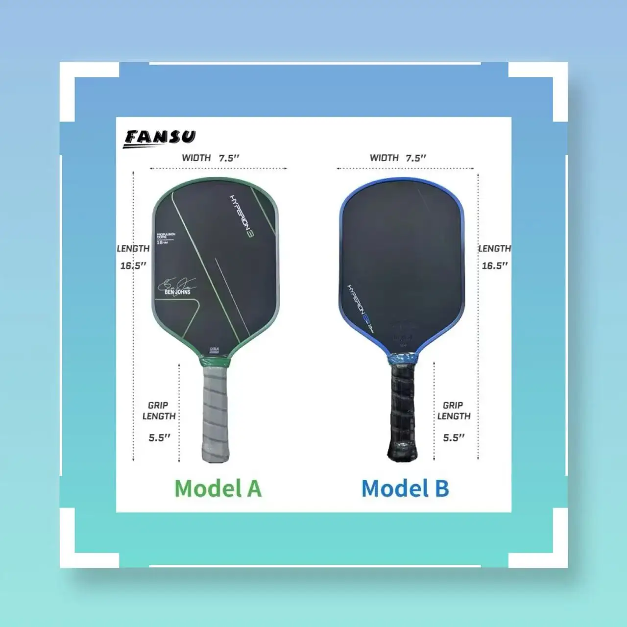 

Одобренная USAPA Hyperion 16 мм ракетка Pickle Paddle Edition GEN3 Propulsion EVA Foam Filling Core Pickleball Paddle с Ben Johns