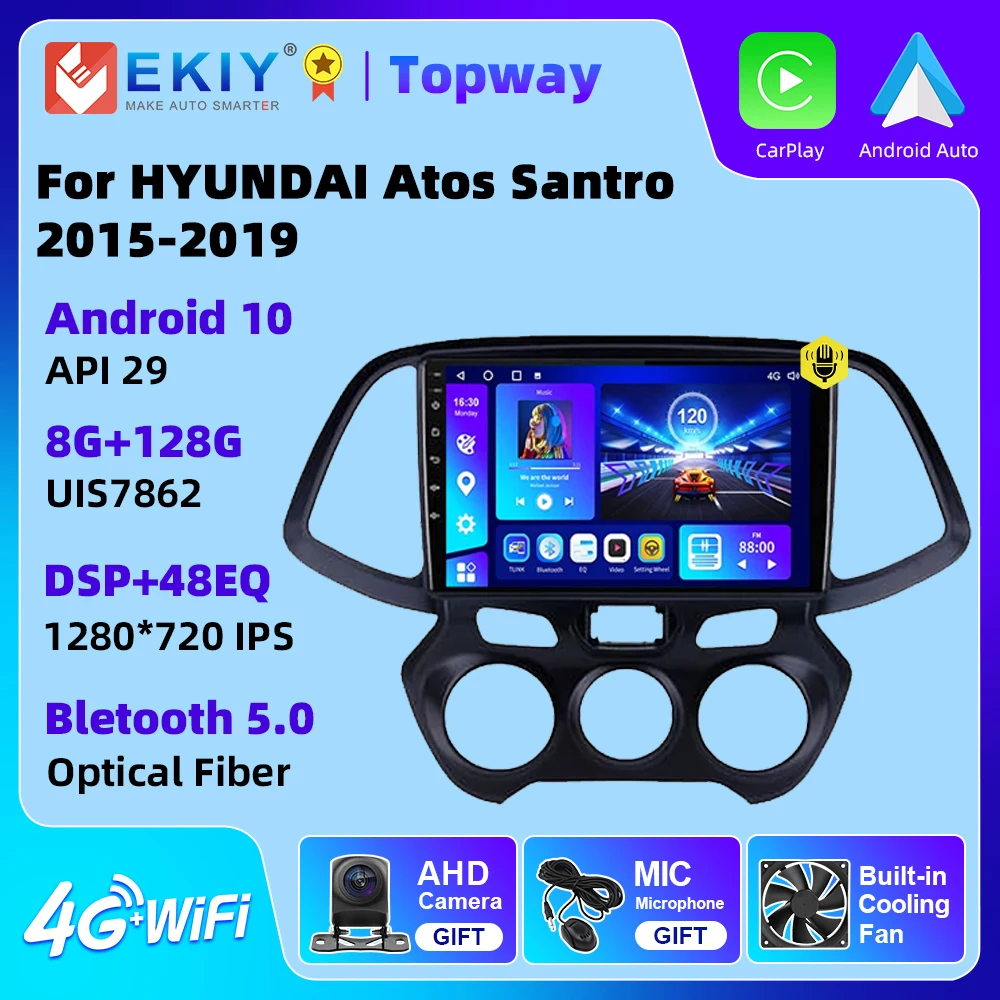 

EKIY Android Auto Recorder Multimedia For HYUNDAI Atos Santro 2015-2019 Car Autoradio Player GPS Navigation Stereo Radio