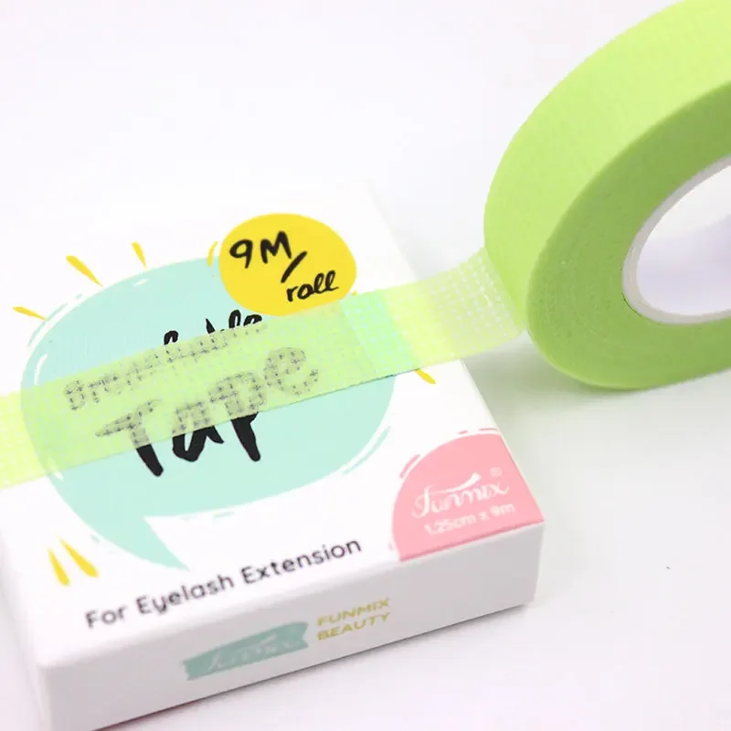 

900cm FUNMIX Japanese Green Breathable Tear-resistant Medical Tape Quality Lint-free Eye Patches for Eyelash Extension Grafting