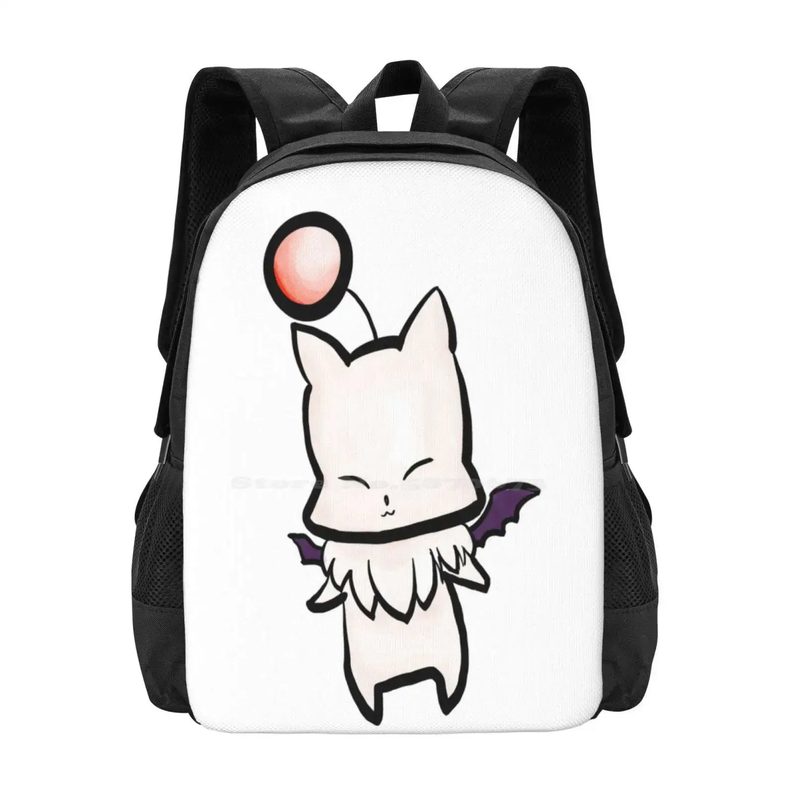 

Ink And Watercolor Moogle Pattern Design Bag Student's Backpack Moogle Final Fantasy Xiv Final Fantasy 14 Ff14 Ffxiv Mog Kupo