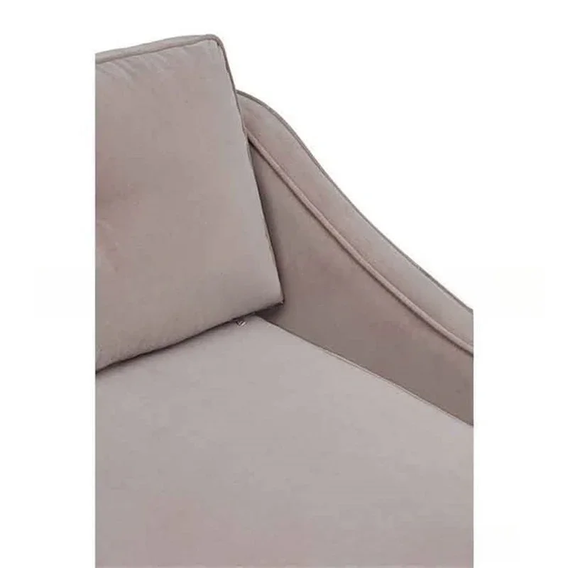 Nordic flannel buckle sofa furniture stainless steel leisure three-person sofa reception sofa