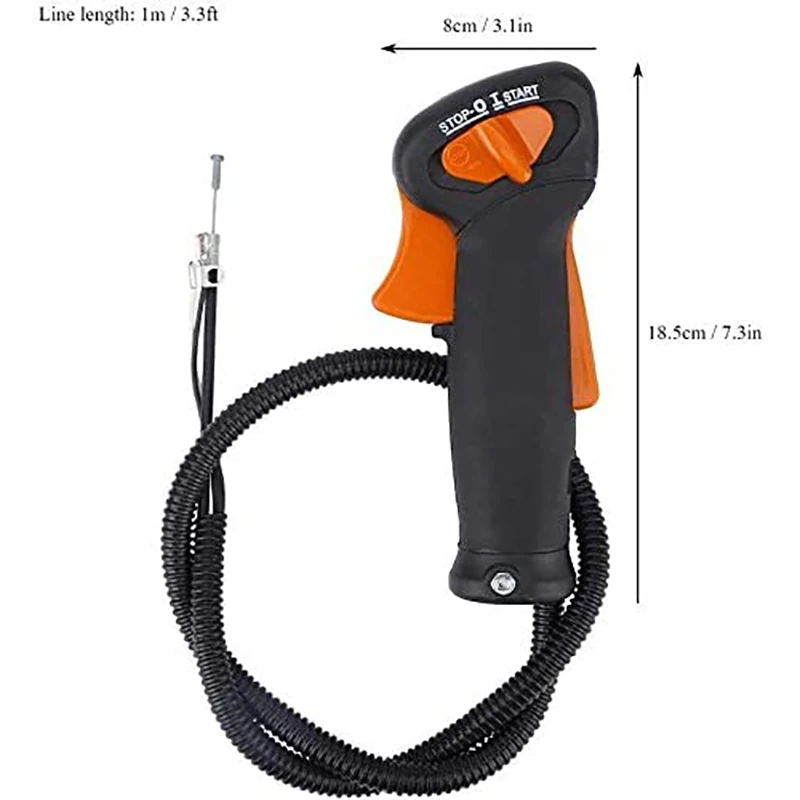 Poignée de commande d'accélérateur avec interrupteur pour débroussailleuses et tondeuses Stihl FS120, FS200, FS250, 4128-790-1301