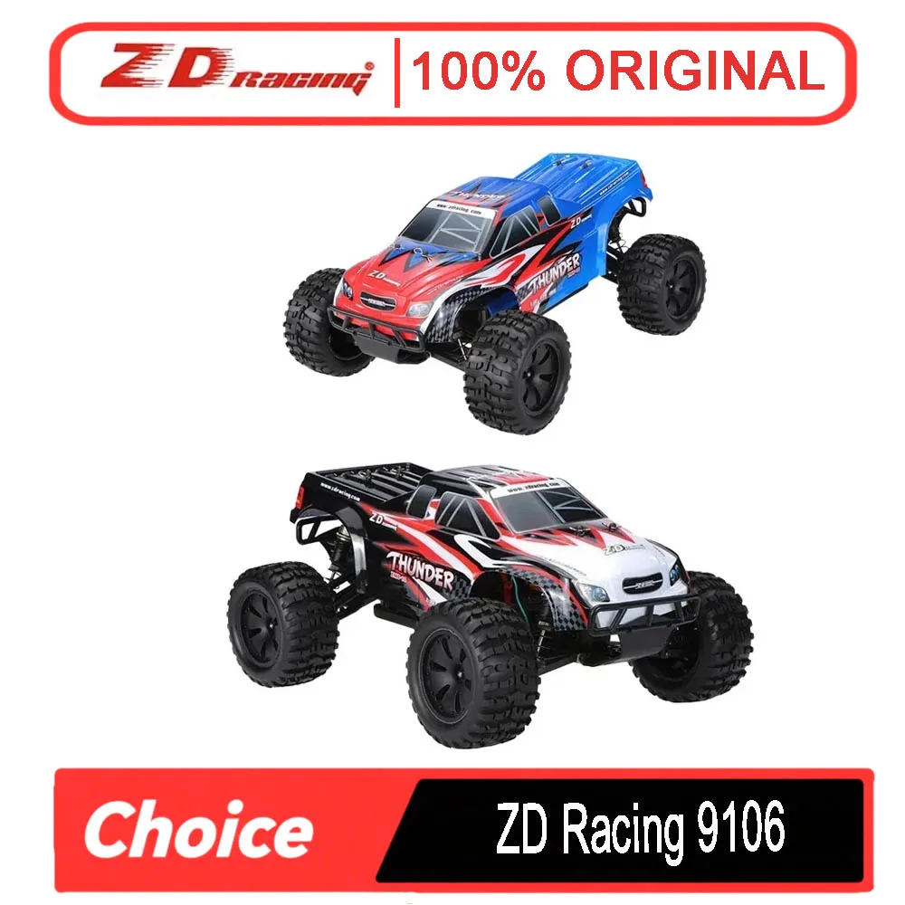 

ZD Racing 9106 1/10 4WD Бесщеточный внедорожный радиоуправляемый грузовик — 2,4 ГГц, высокоскоростной (до [X] км/ч), RTR