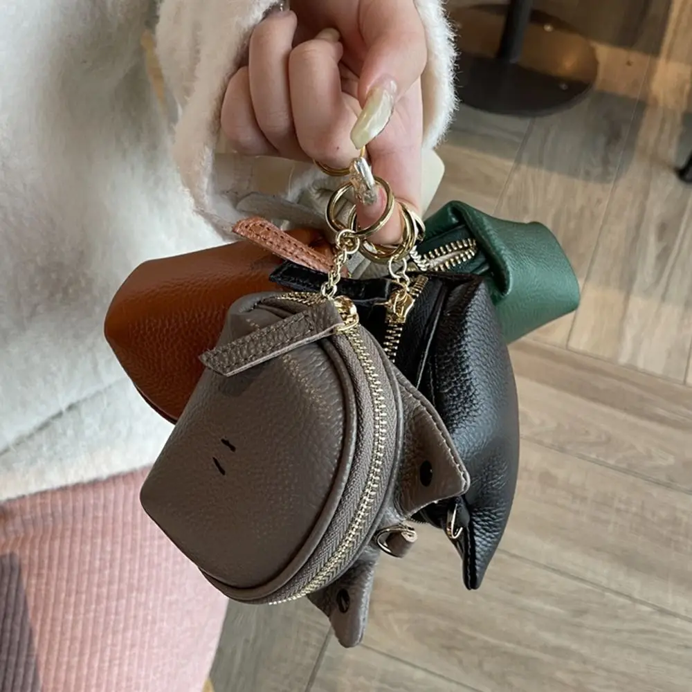 Portamonete in vera pelle con cerniera di lusso Portamonete per contanti Borsa per carte Borsa per il cambio Portachiavi con pochette Portamonete carino da donna