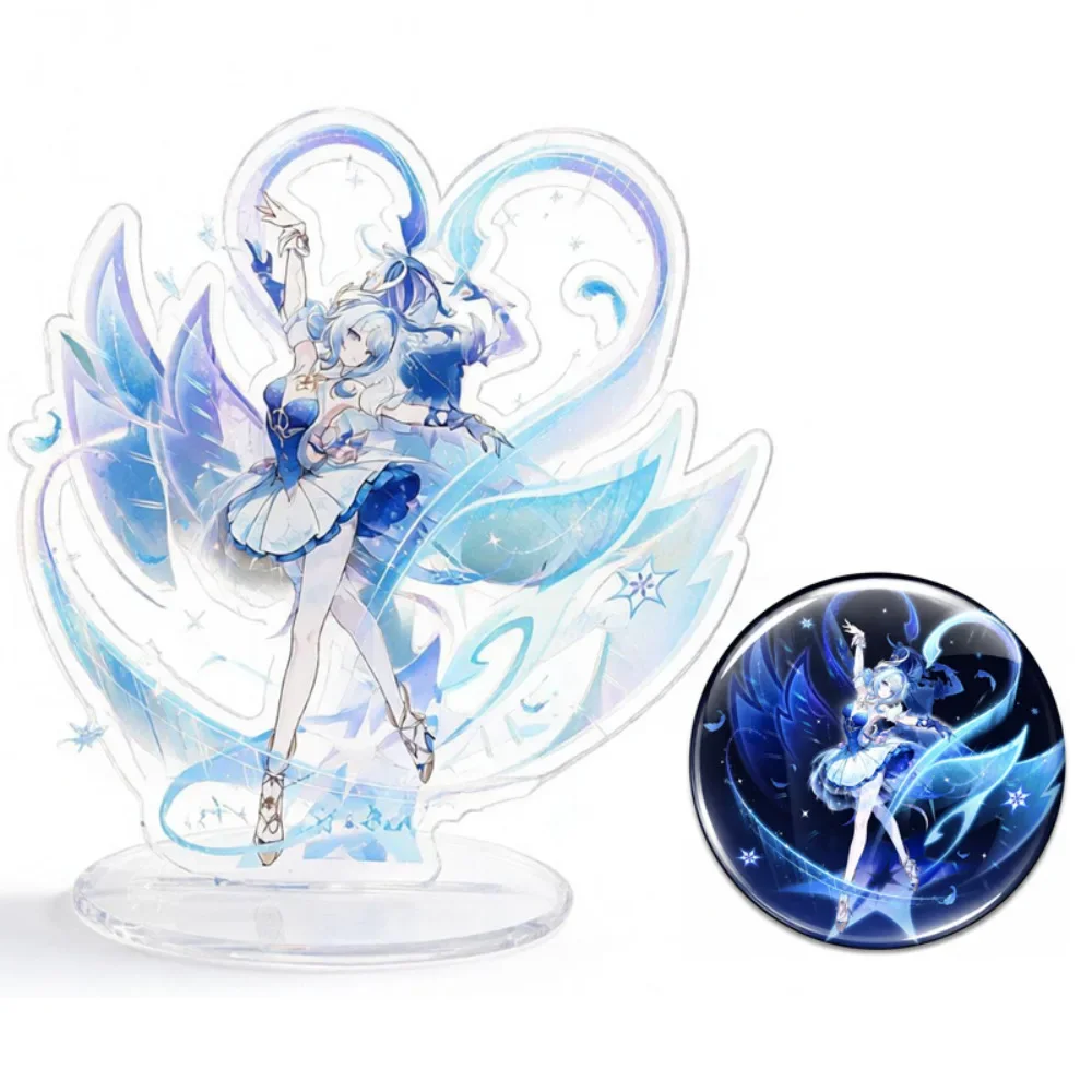 Game Yuan ShenAcrylic Standee Desktop Model Plaque Figure Anime Character Odette Spessiva Tinplate Badge Brooch Decoration Gifts