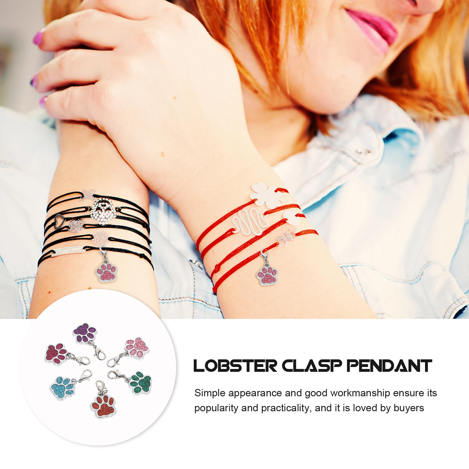 

Stainless Steel Lobster Clasp Jewelry Accessories DIY Pendant Set Charm Connectors for Necklaces Earrings Bracelets for DIY