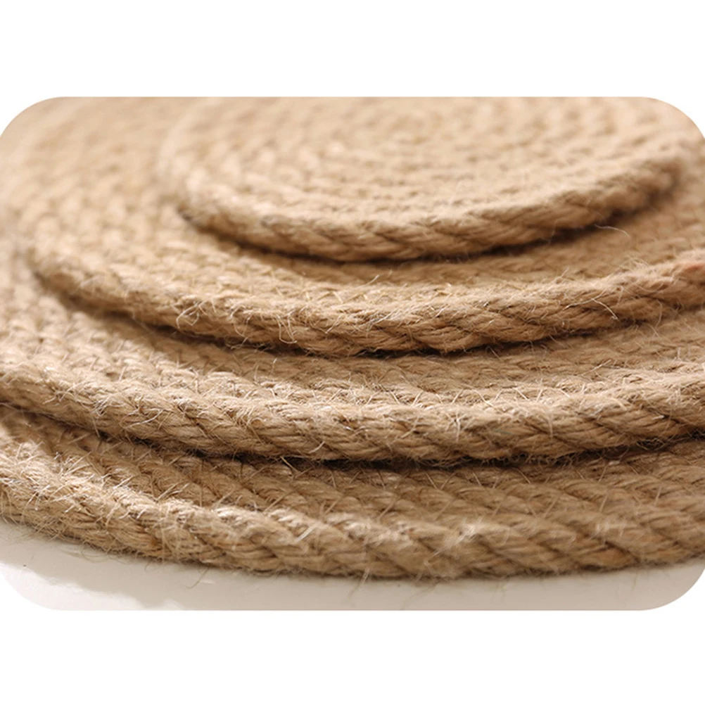 

Linen Table Mat Household Coaster Heat Resistant Placemat Earth Tones Insulation Non-slip