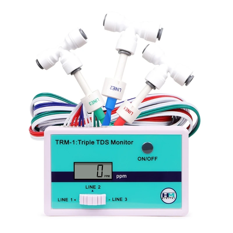 

Water Quality Handy Water Tester Triple Inlines TDS PPM Detects Levels in Water User Friendly Display